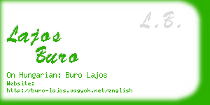 lajos buro business card